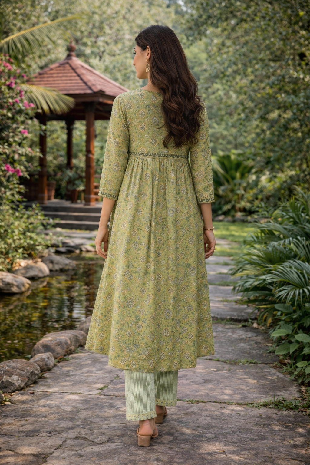 Elegant Kurta Set for Women -Mint Green