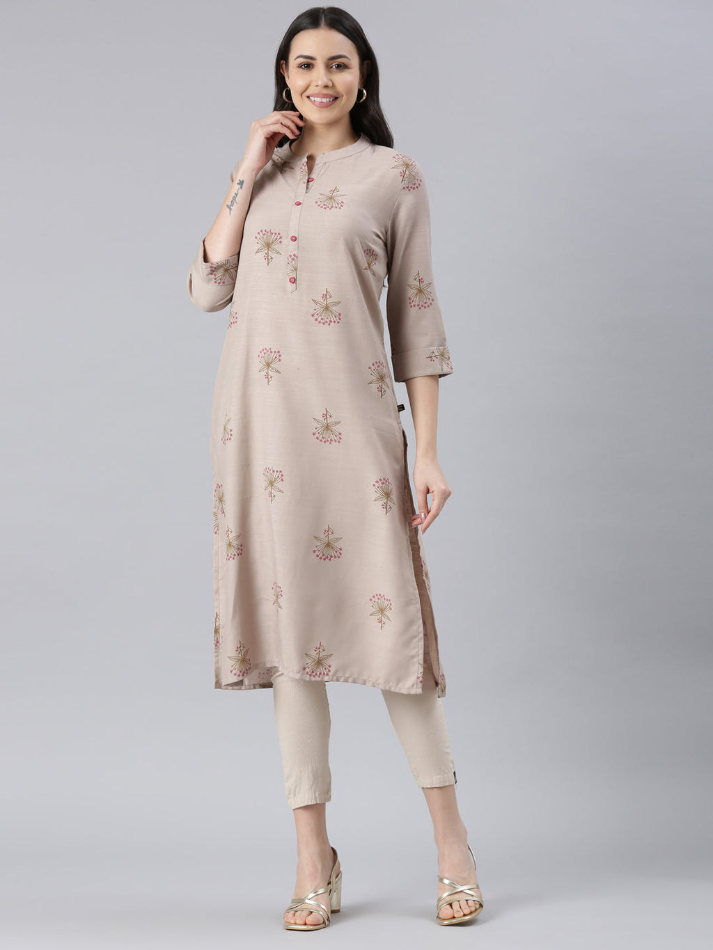 Chiku Color Floral Printed Cotton Silk