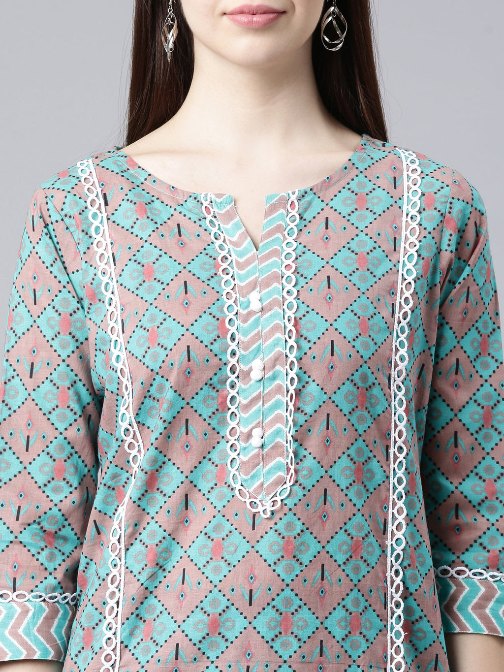 Breathable Printed Pure Cotton Kurta Palazzo Sets from samhitas apparel