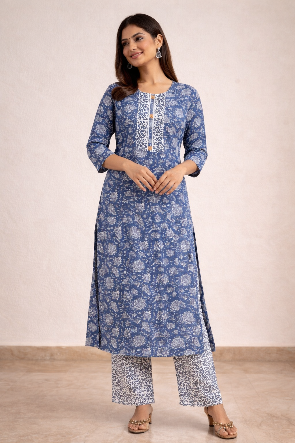 Elegant Kurta Set for Women- Blue