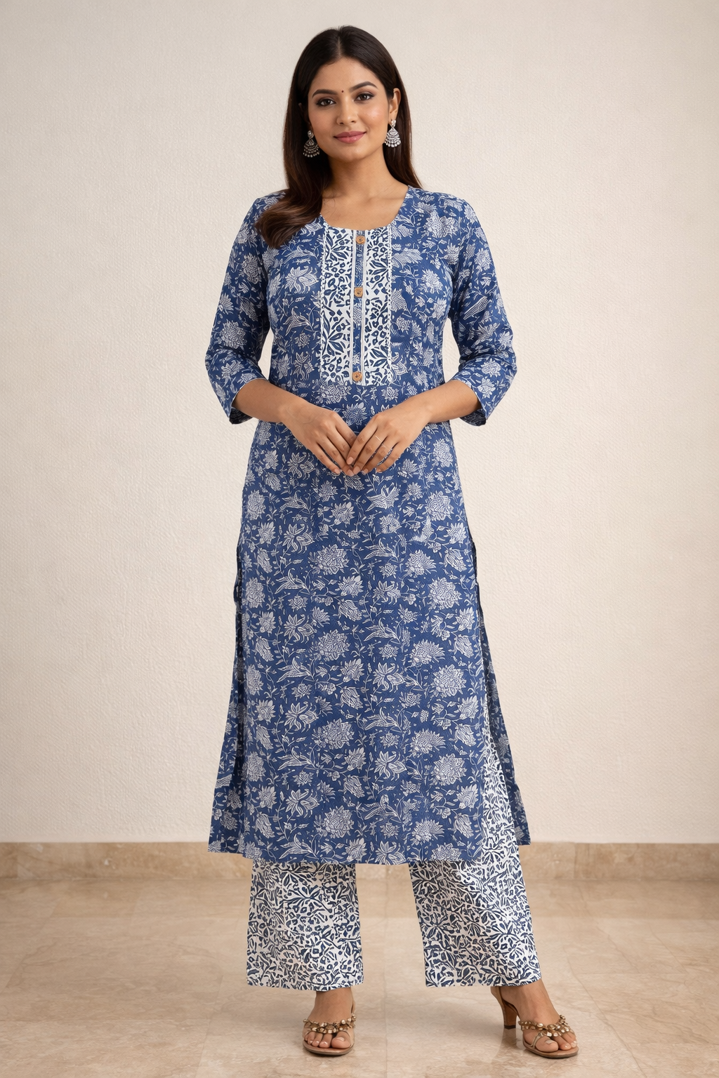 Elegant Kurta Set for Women- Blue