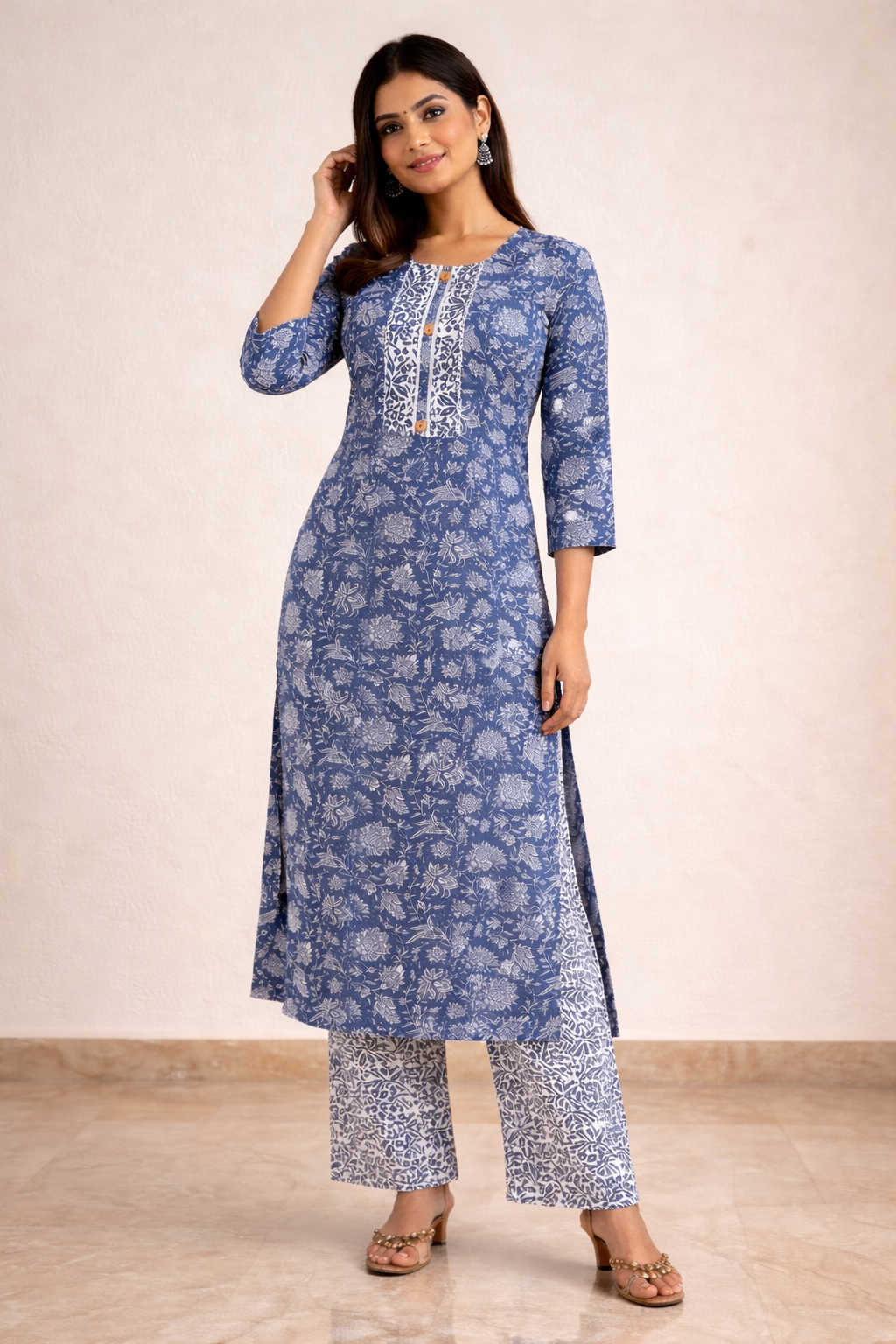 Elegant Kurta Set for Women- Blue