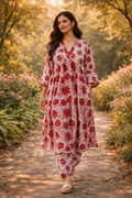 Elegant Kurta Set for Women - Pink Maroon