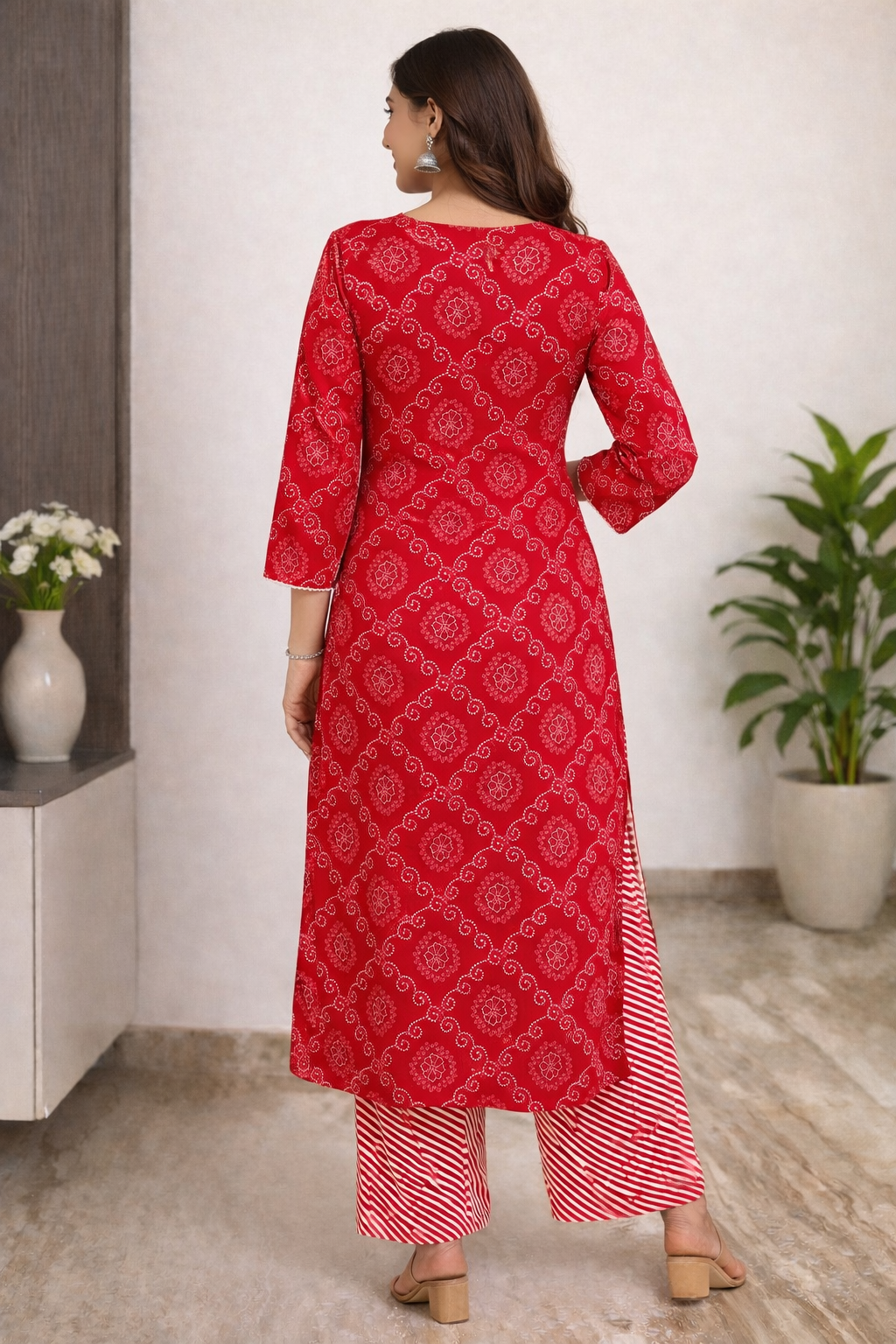 Elegant Kurta Set for Women- Red