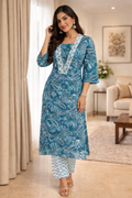 Elegant Kurta Set for Women- Ice Blue