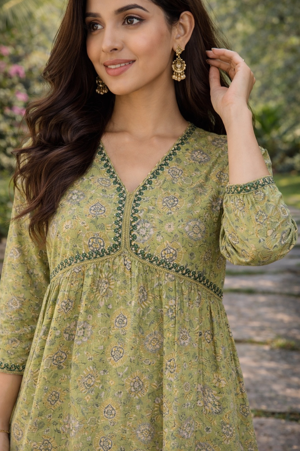 Elegant Kurta Set for Women -Mint Green