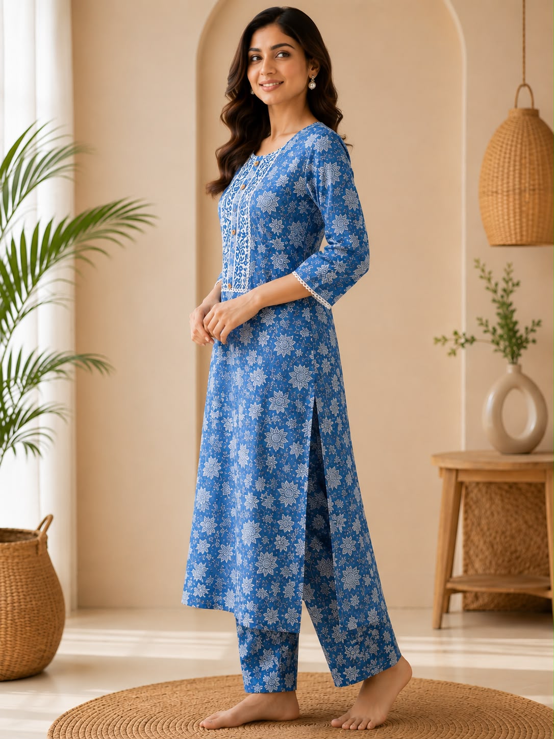 Elegant Kurta Set for Women- Blue