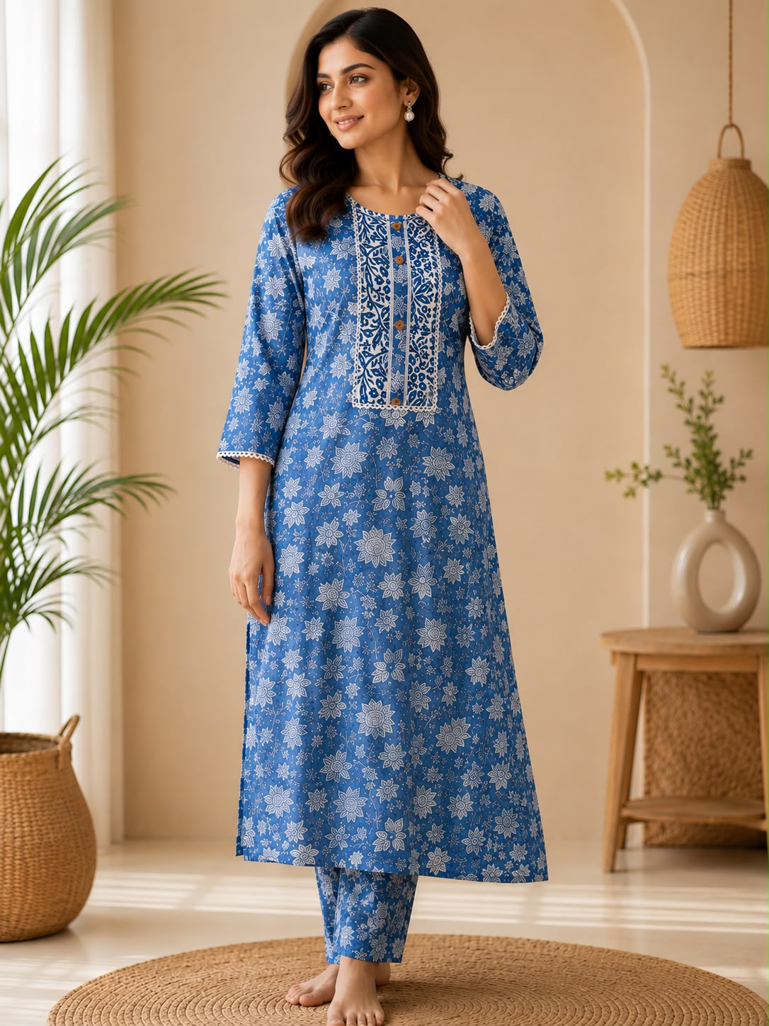 Elegant Kurta Set for Women- Blue