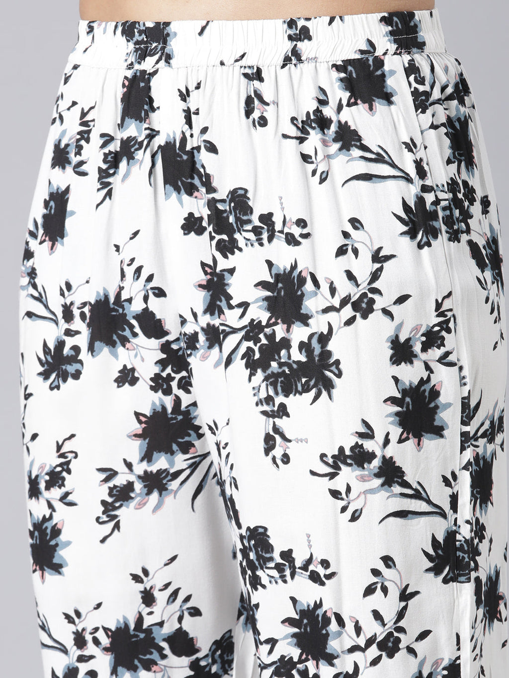 Monochrome Bloom Printed Co-ord Set