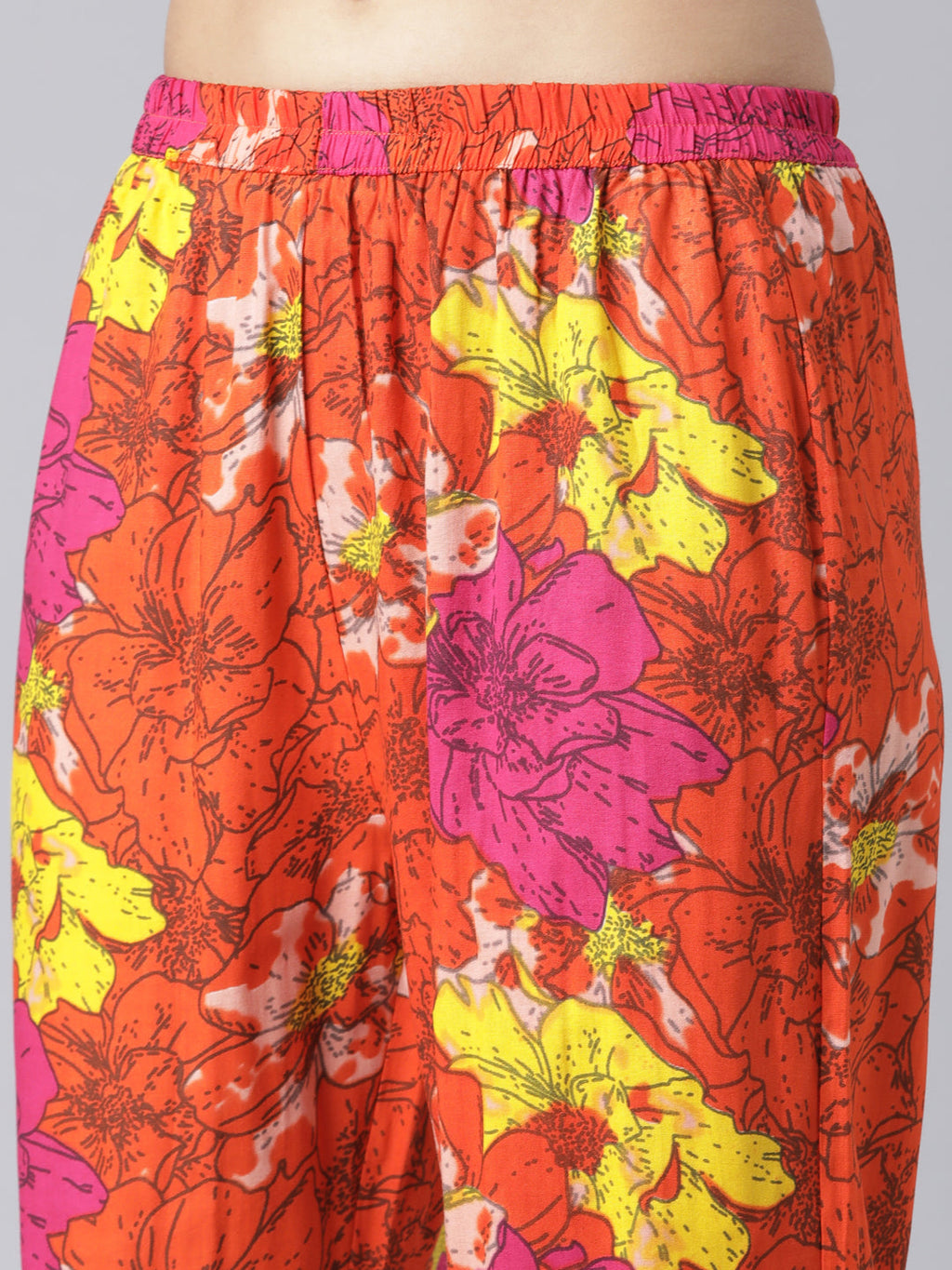 Tropical Bloom Printed Red Co-ord Set